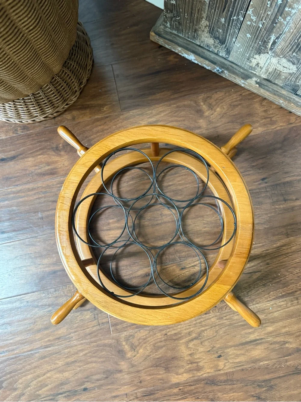 Vintage 1970s Milbern Nautical Style Wine Rack
